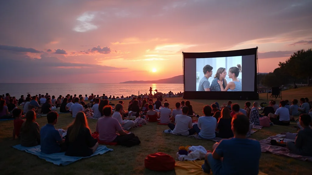 Samsun Atakum - Samsun Atakum open-air cinema event at sunset, peo