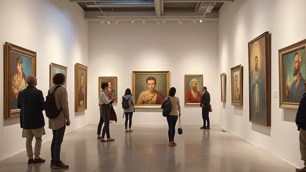 Samsun Atakum - Samsun art gallery interior with diverse paintings