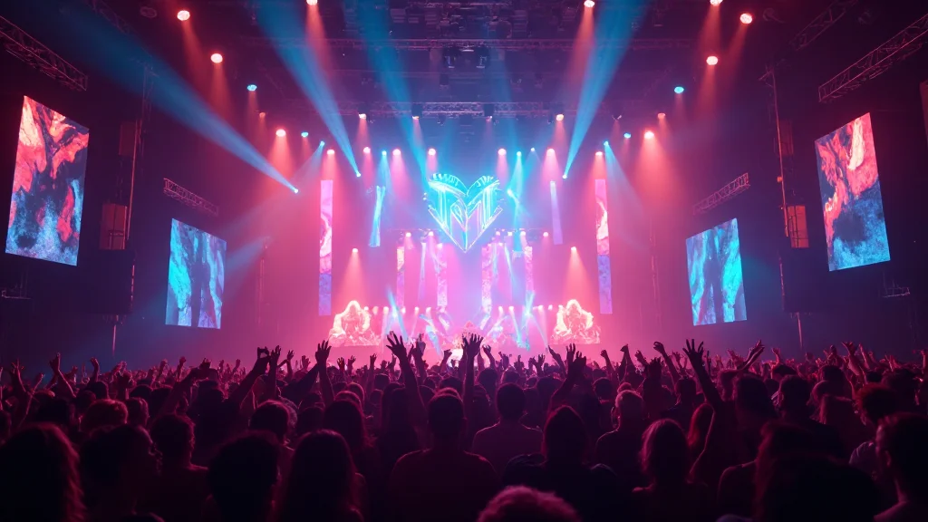Samsun Atakum - Dynamic concert stage with colorful lights and a v